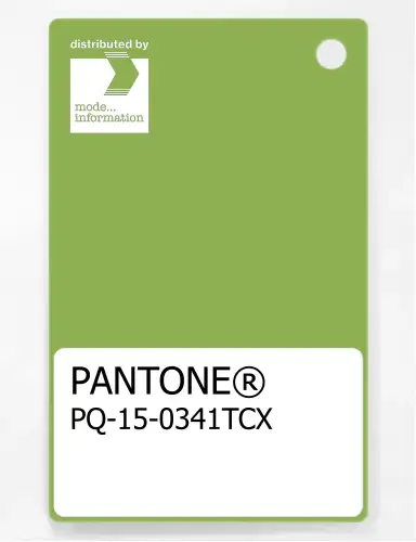 PANTONE® PLASTIC STANDARD CHIP PQ 15-0341 TCX Parrot Green