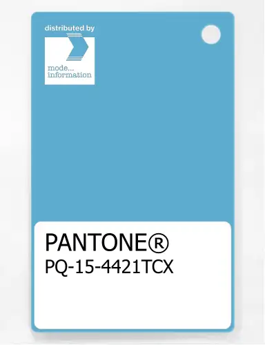PANTONE® PLASTIC STANDARD CHIP PQ 15-4421 TCX Blue Grotto