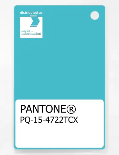 PANTONE® PLASTIC STANDARD CHIP PQ 15-4722 TCX Capri