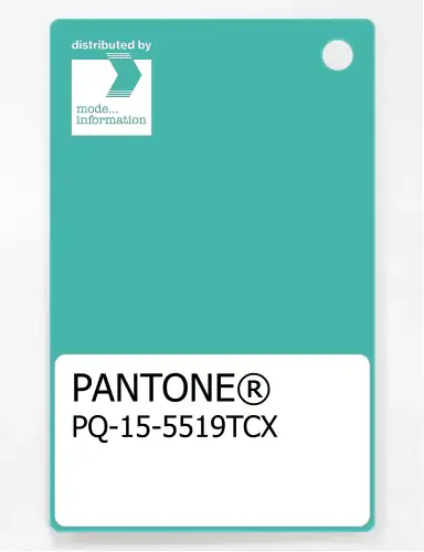 PANTONE® PLASTIC STANDARD CHIP PQ 15-5519 TCX Turquoise