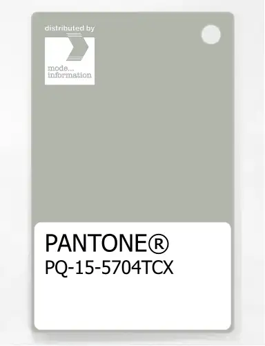 PANTONE® PLASTIC STANDARD CHIP PQ 15-5704 TCX Mineral Gray