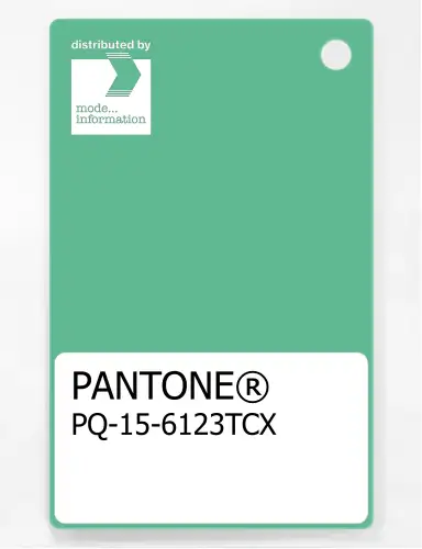 PANTONE® PLASTIC STANDARD CHIP PQ 15-6123 TCX Jade Cream