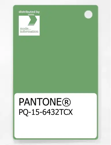 PANTONE® PLASTIC STANDARD CHIP PQ 15-6432 TCX Shamrock