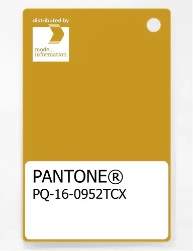 PANTONE® PLASTIC STANDARD CHIP PQ 16-0952 TCX Nugget Gold