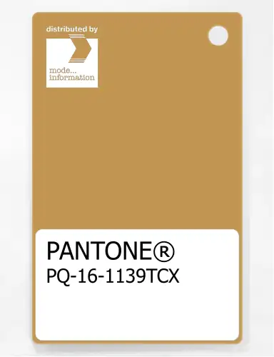 PANTONE® PLASTIC STANDARD CHIP PQ 16-1139 TCX Amber Gold