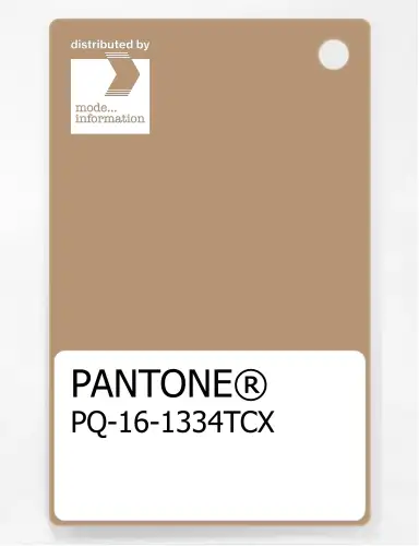 PANTONE® PLASTIC STANDARD CHIP PQ 16-1334 TCX Tan