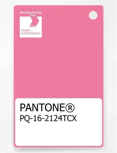 PANTONE® PLASTIC STANDARD CHIP PQ 16-2124 TCX Pink Carnation