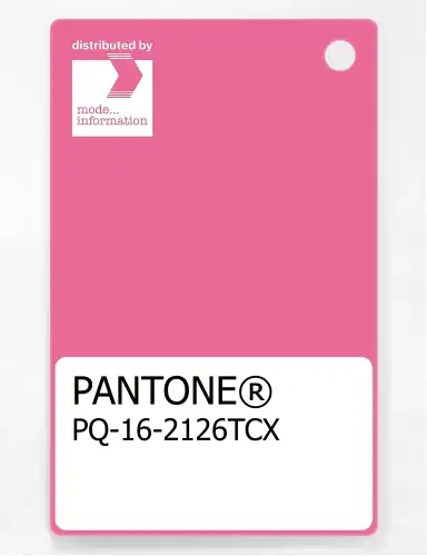 PANTONE® PLASTIC STANDARD CHIP PQ 16-2126 TCX Azalea Pink