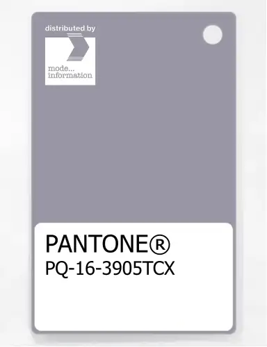 PANTONE® PLASTIC STANDARD CHIP PQ 16-3905 TCX Lilac Gray