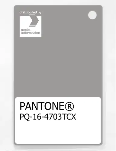 PANTONE® PLASTIC STANDARD CHIP PQ 16-4703 TCX Ghost Gray