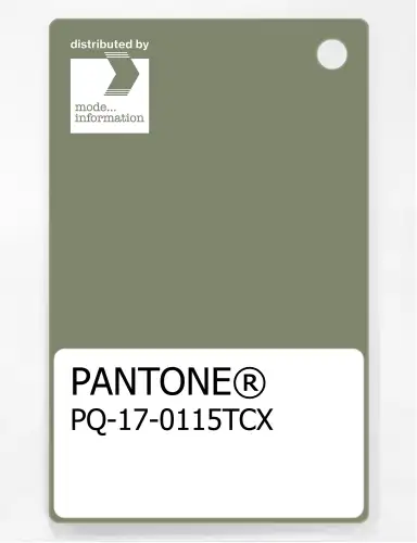 PANTONE® PLASTIC STANDARD CHIP PQ 17-0115 TCX Oil Green