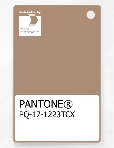 PANTONE® PLASTIC STANDARD CHIP PQ 17-1223 TCX Praline