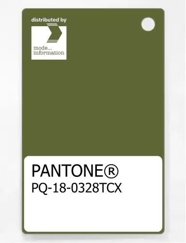 PANTONE® PLASTIC STANDARD CHIP PQ 18-0328 TCX Cedar Green