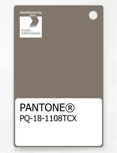 PANTONE® PLASTIC STANDARD CHIP PQ 18-1108 TCX Fallen Rock