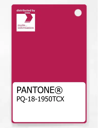 PANTONE® PLASTIC STANDARD CHIP PQ 18-1950 TCX Jazzy
