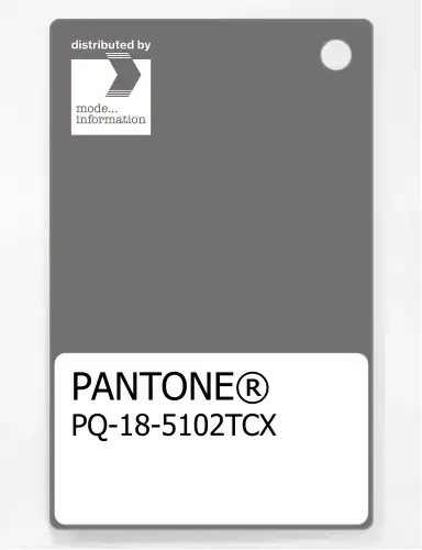 PANTONE® PLASTIC STANDARD CHIP PQ 18-5102 TCX Brushed Nickel