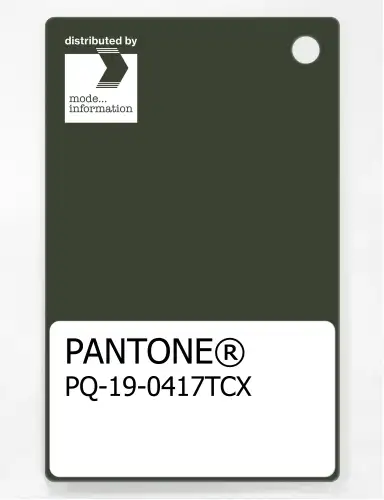 PANTONE® PLASTIC STANDARD CHIP PQ 19-0417 TCX Kombu Green