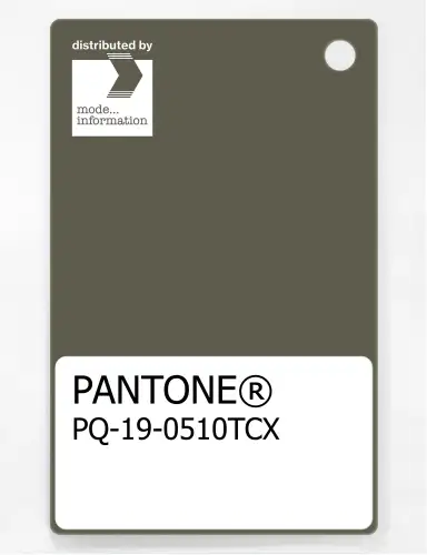 PANTONE® PLASTIC STANDARD CHIP PQ 19-0510 TCX Kalamata