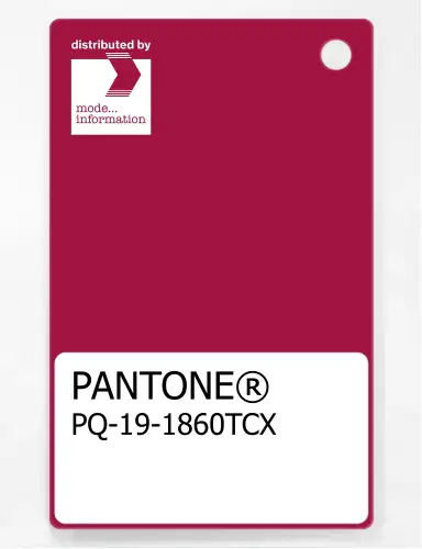 PANTONE® PLASTIC STANDARD CHIP PQ 19-1860 TCX Persian Red