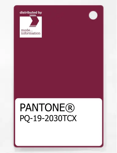 PANTONE® PLASTIC STANDARD CHIP PQ 19-2030 TCX Beet Red