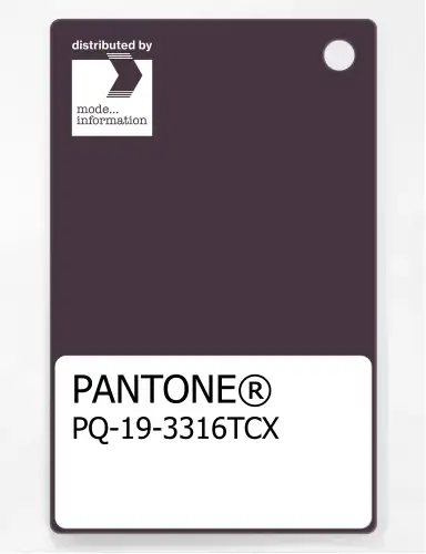 PANTONE® PLASTIC STANDARD CHIP PQ 19-3316 TCX Plum Perfect