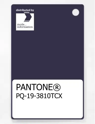 PANTONE® PLASTIC STANDARD CHIP PQ 19-3810 TCX Eclipse