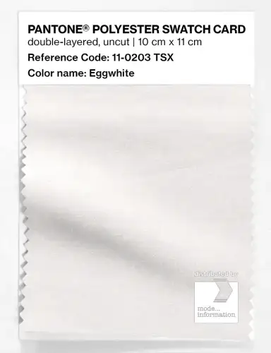 Artikelbild des Artikels “PANTONE® POLYESTER SWATCH CARD 11-0203 TSX Eggwhite “