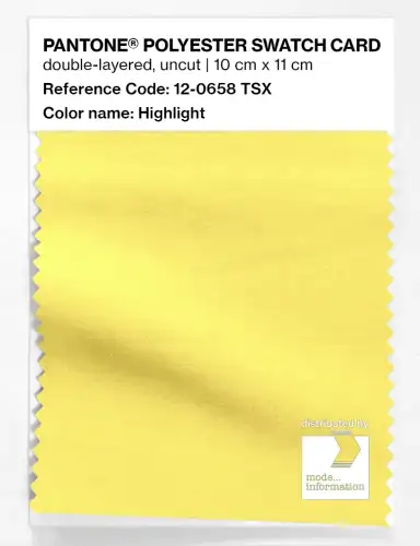Artikelbild des Artikels “PANTONE® POLYESTER SWATCH CARD 12-0658 TSX Highlight “