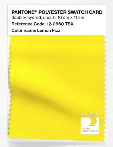 Artikelbild des Artikels “PANTONE® POLYESTER SWATCH CARD 12-0660 TSX Lemon Fizz “