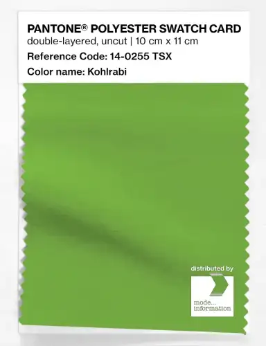 Artikelbild des Artikels “PANTONE® POLYESTER SWATCH CARD 14-0255 TSX Kohlrabi “