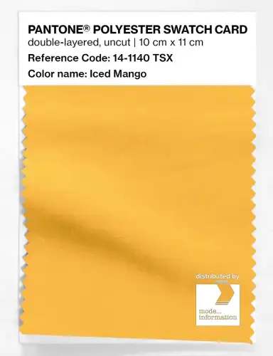 Artikelbild des Artikels “PANTONE® POLYESTER SWATCH CARD 14-1140 TSX Iced Mango “
