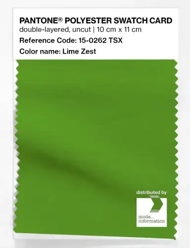 Artikelbild des Artikels “PANTONE® POLYESTER SWATCH CARD 15-0262 TSX Lime Zest “
