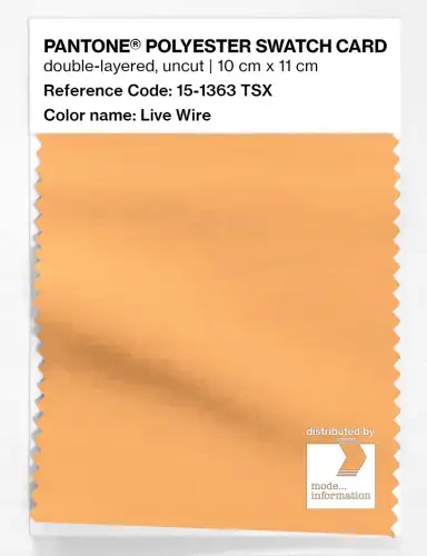 Artikelbild des Artikels “PANTONE® POLYESTER SWATCH CARD 15-1363 TSX Live Wire “