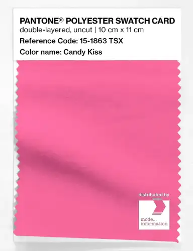 Artikelbild des Artikels “PANTONE® POLYESTER SWATCH CARD 15-1863 TSX Candy Kiss “
