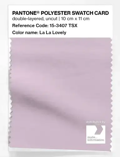 Artikelbild des Artikels “PANTONE® POLYESTER SWATCH CARD 15-3407 TSX La La Lovely “