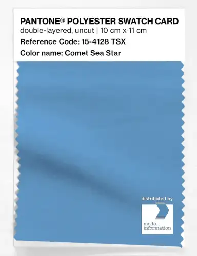 Artikelbild des Artikels “PANTONE® POLYESTER SWATCH CARD 15-4128 TSX Comet Sea Star “