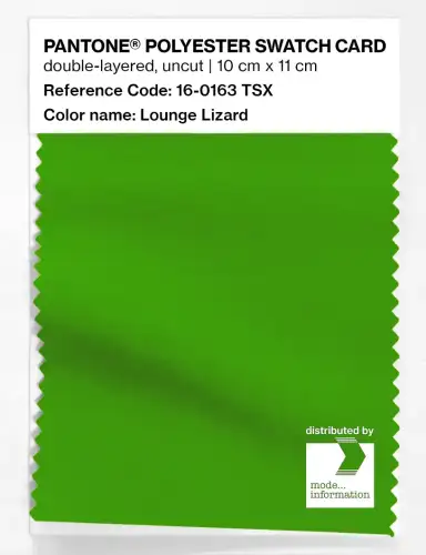 Artikelbild des Artikels “PANTONE® POLYESTER SWATCH CARD 16-0163 TSX Lounge Lizard “