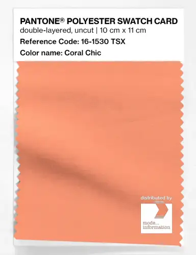 Artikelbild des Artikels “PANTONE® POLYESTER SWATCH CARD 16-1530 TSX Coral Chic “