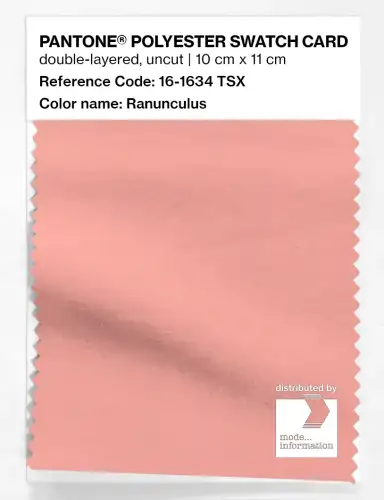 Artikelbild des Artikels “PANTONE® POLYESTER SWATCH CARD 16-1634 TSX Ranunculus “