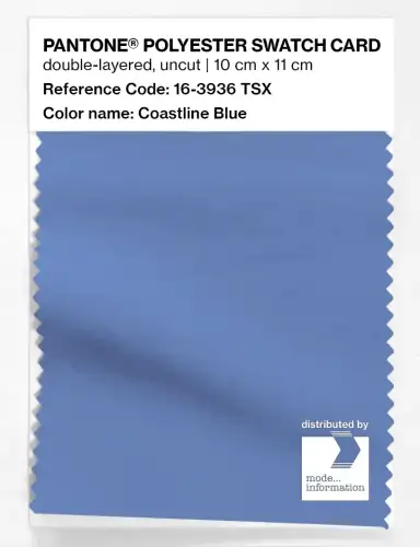 Artikelbild des Artikels “PANTONE® POLYESTER SWATCH CARD 16-3936 TSX Coastline Blue “