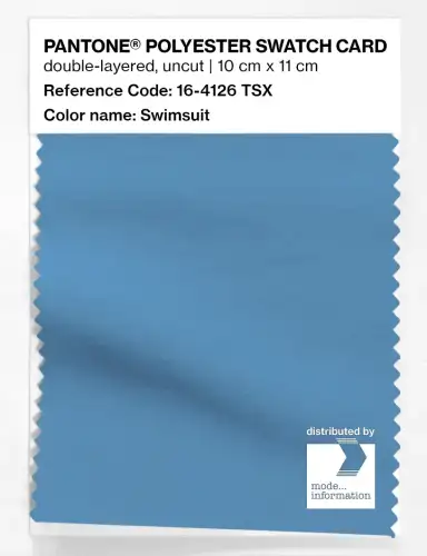 Artikelbild des Artikels “PANTONE® POLYESTER SWATCH CARD 16-4126 TSX Swimsuit “
