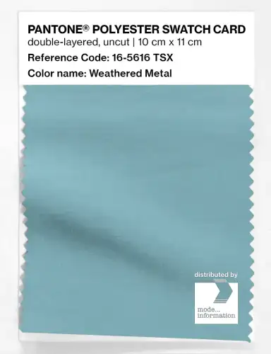 Artikelbild des Artikels “PANTONE® POLYESTER SWATCH CARD 16-5616 TSX Weathered Metal “