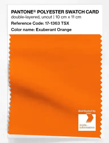 Artikelbild des Artikels “PANTONE® POLYESTER SWATCH CARD 17-1363 TSX Exuberant Orange “