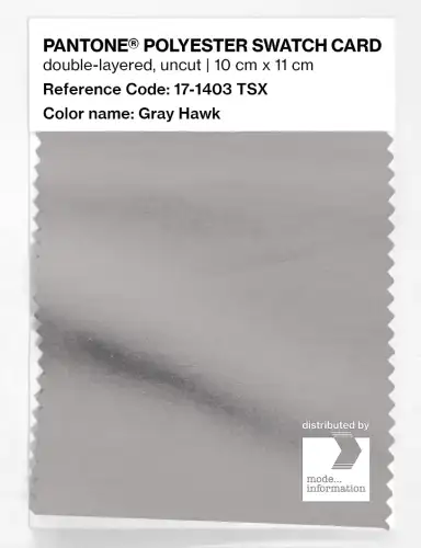 Artikelbild des Artikels “PANTONE® POLYESTER SWATCH CARD 17-1403 TSX Gray Hawk “