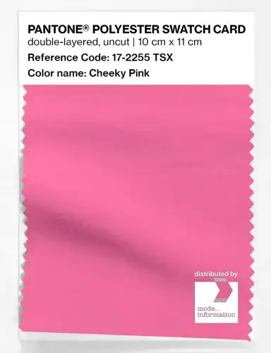 Artikelbild des Artikels “PANTONE® POLYESTER SWATCH CARD 17-2255 TSX Cheeky Pink “