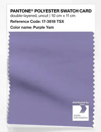 Artikelbild des Artikels “PANTONE® POLYESTER SWATCH CARD 17-3818 TSX Purple Yam “