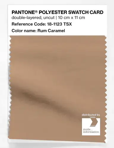 Artikelbild des Artikels “PANTONE® POLYESTER SWATCH CARD 18-1123 TSX Rum Caramel “