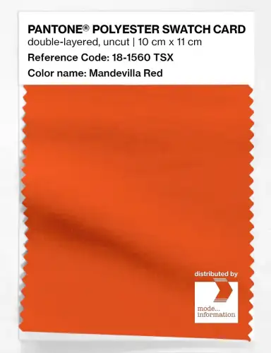 Artikelbild des Artikels “PANTONE® POLYESTER SWATCH CARD 18-1560 TSX Mandevilla Red “