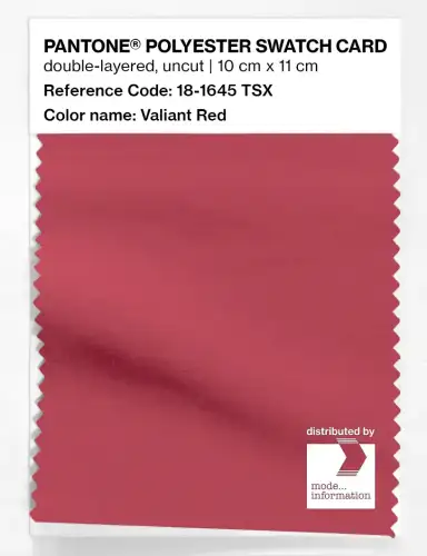 Artikelbild des Artikels “PANTONE® POLYESTER SWATCH CARD 18-1645 TSX Valiant Red “
