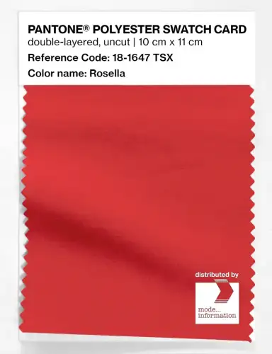 Artikelbild des Artikels “PANTONE® POLYESTER SWATCH CARD 18-1647 TSX Rosella “